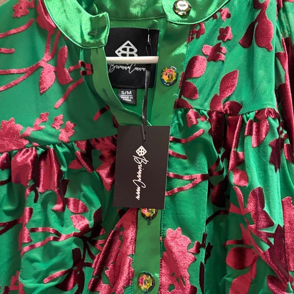 Brianna Cannon Dresses & Skirts - Green and velvet dress Brianna Cannon - S/M